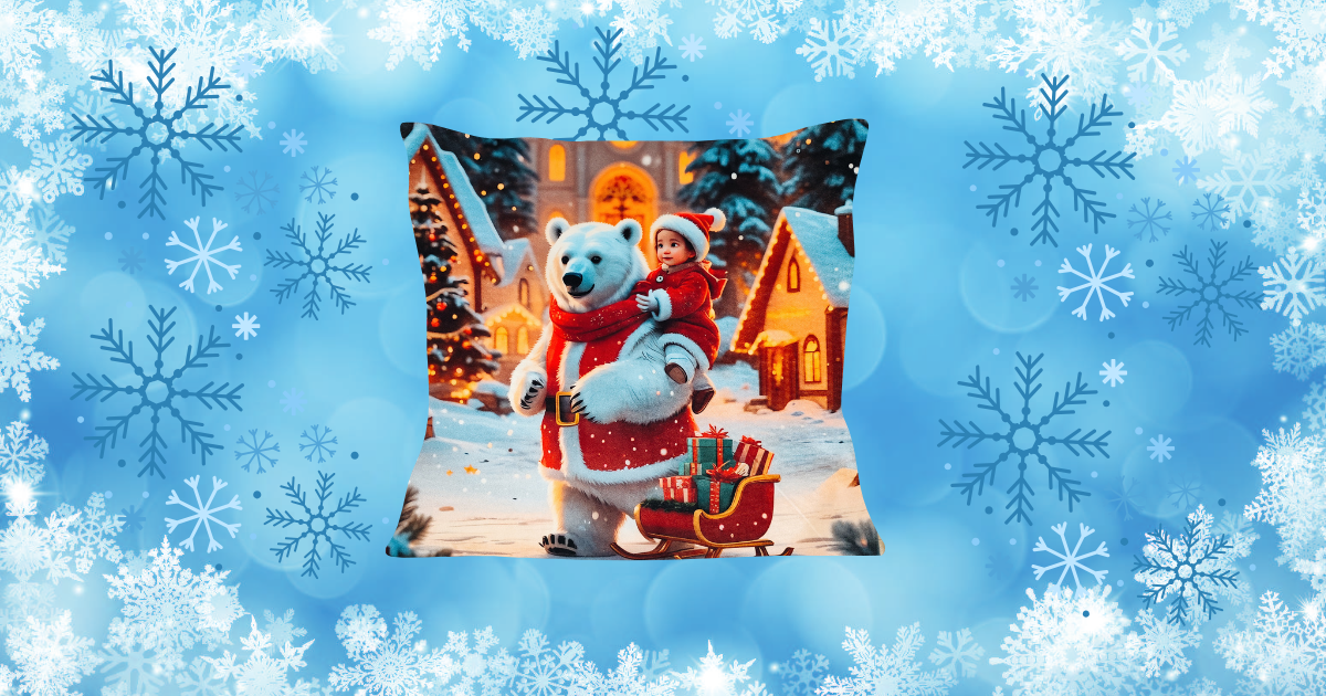 Cojin Navidad oso polar🎄✨