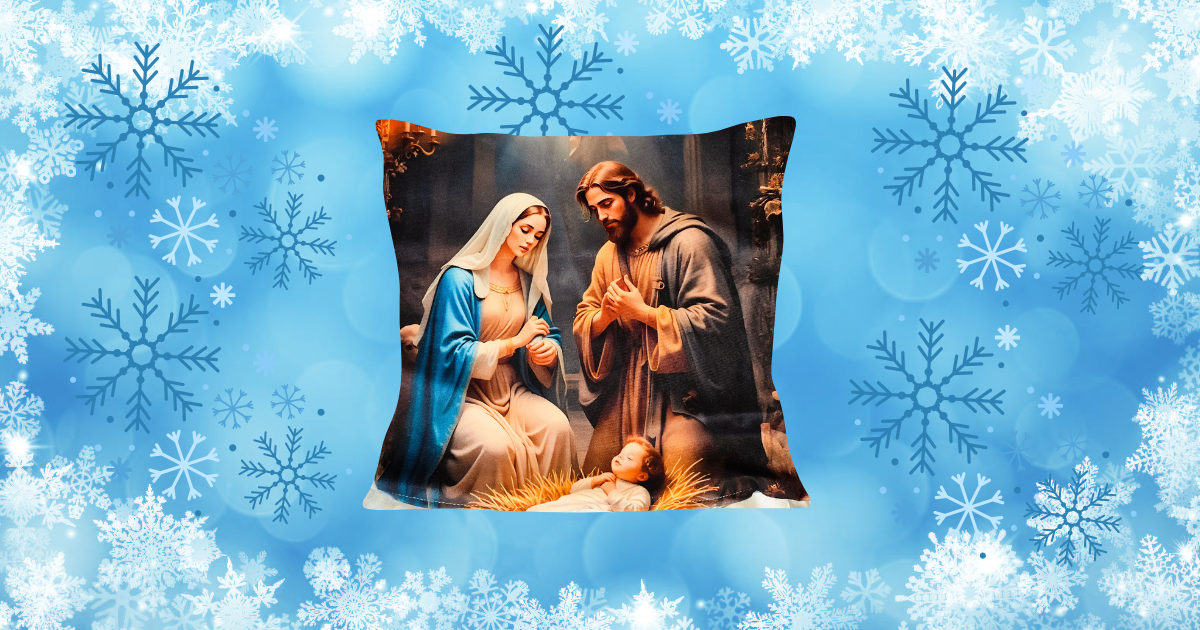 Cojin Navidad jose y maria🎄✨